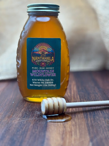 Mountain Wildflower Honey - 1 Lb. Glass Queenline