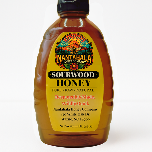 Sourwood Honey - 1 Lb. Plastic Squeeze Queenline