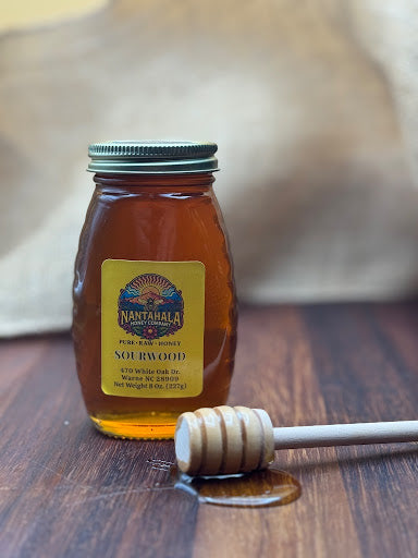 Sourwood Honey -  8 Oz.Glass Queenline